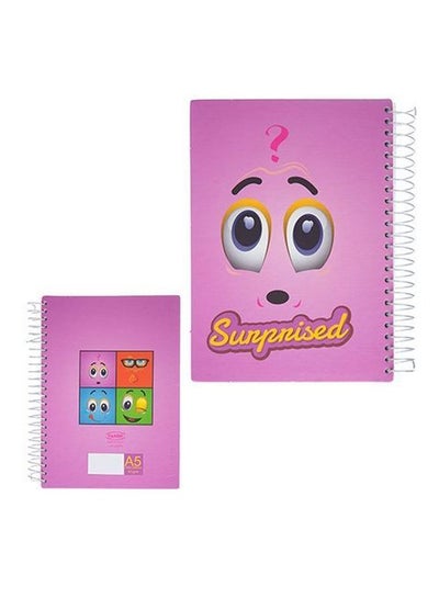 Buy Surprised Printed Hard Cover Notebook A5 Pink/White/Yellow in Egypt