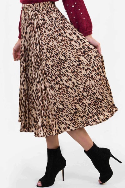 Buy Pleated Skirt Multicolour in UAE