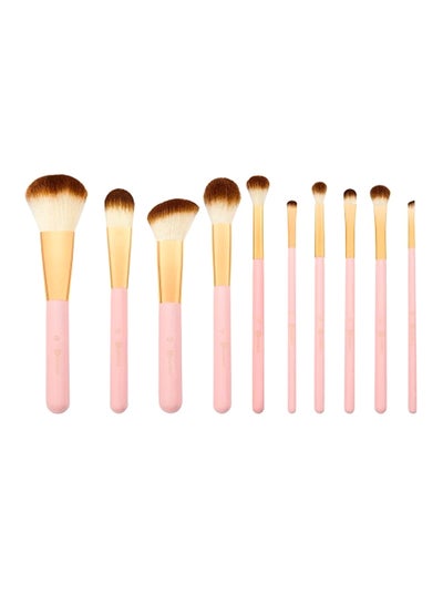 Buy Pink Perfection Makeup Brush Set Pink/Gold/Beige in Saudi Arabia