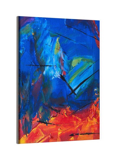 Buy Printed Framed Canvas Wall Art Blue/Orange 60x80centimeter in Saudi Arabia