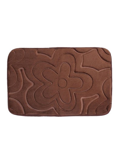 Buy 3D Anti-Slip Foam Bathroom Mat Brown 40x60cm in UAE