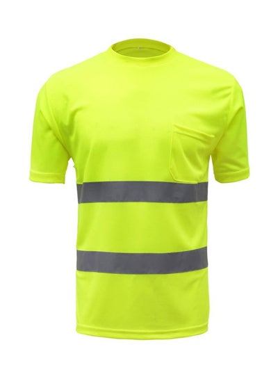 Buy High Visibility Reflective Safety T-Shirt Yellow/Grey in UAE