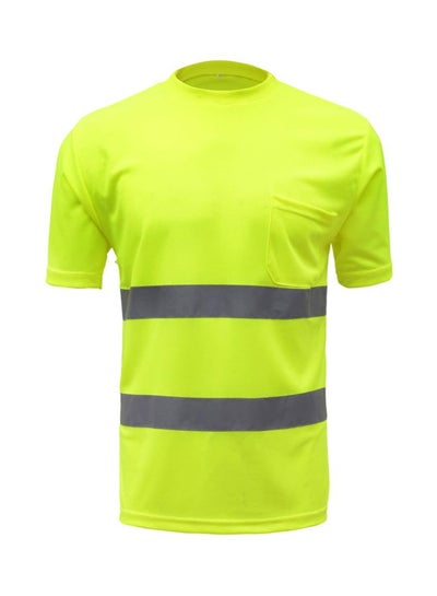 Buy Reflective Safety T-shirt Yellow/Grey in Saudi Arabia