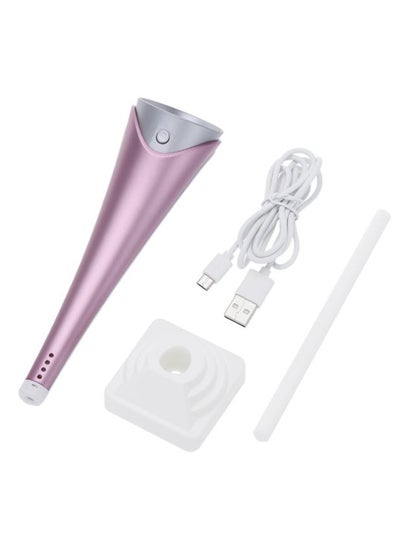 Buy Mini Multifunctional Portable Torch Shaped Humidifier Grey/White/Light Pink in UAE