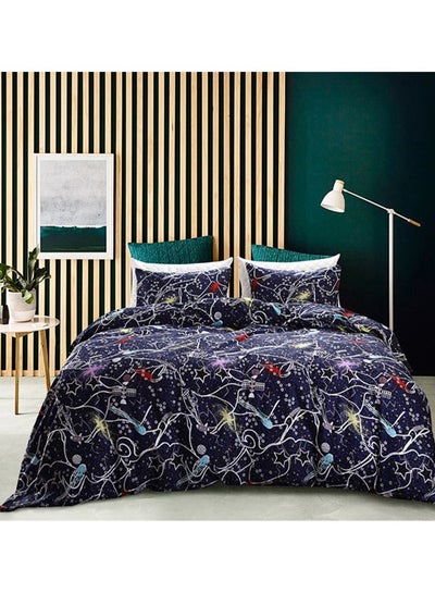 اشتري Universe Stars Printed Duvet Cover Comforter Set مايكروفايبر متعدد الألوان في الامارات