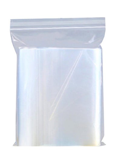 Buy 100 Piece Zipper Plastic Bags Clear 8 x 12centimeter in UAE