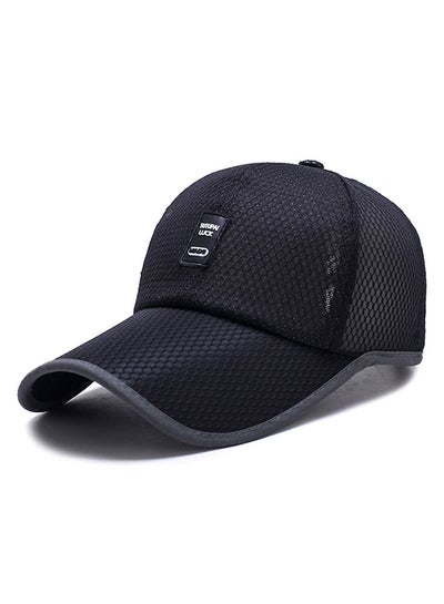 Buy Solid Design Sports Cap Black in UAE