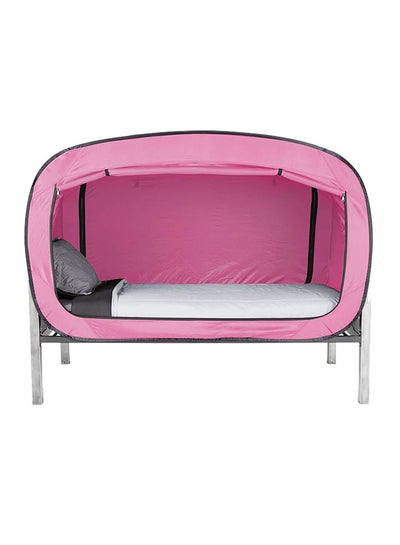 Pop Bed Tent Nylon Pink Single Bunk, Privacy Pop Tent For Bunk Beds