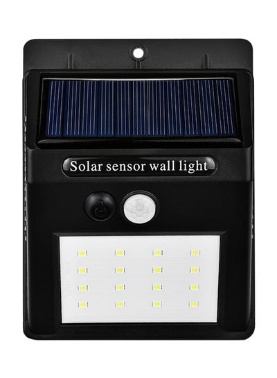 Buy 16-LED Waterproof Solar Motion Sensor Wall Light Black in Saudi Arabia