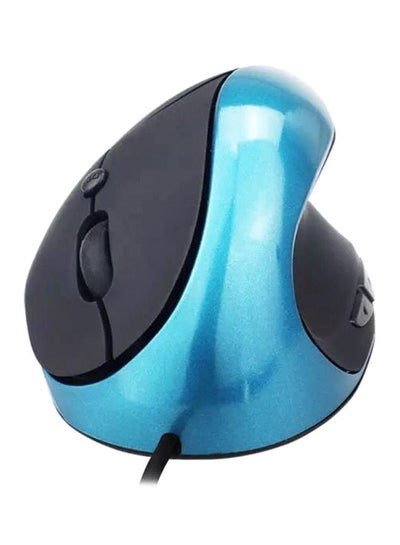 Buy Vertical Wired Optical Mouse Blue in UAE