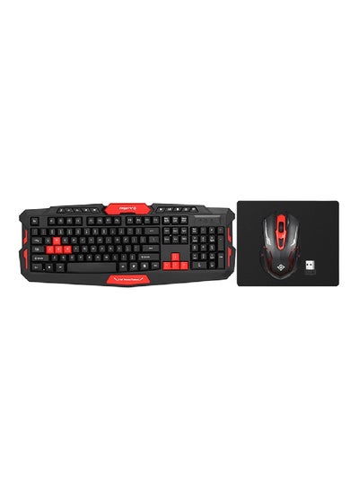 Buy HK8100 Wireless Gaming Keyboard And Mouse Set Black/Red in Saudi Arabia