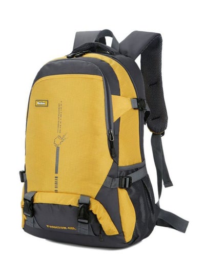 Buy Polyester Travel Backpack Yellow/Black/Grey in Saudi Arabia