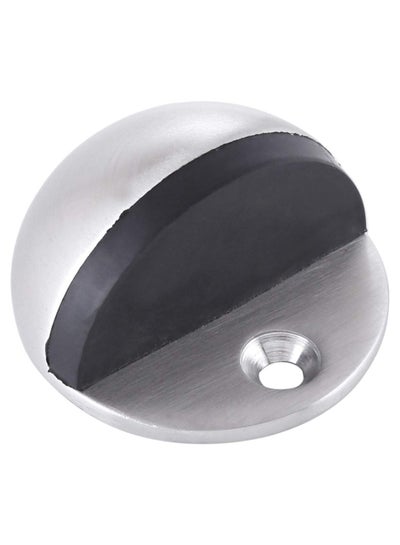 Half Round Floor Mount Door Stopper Silver/Black 44 x 26millimeter ...