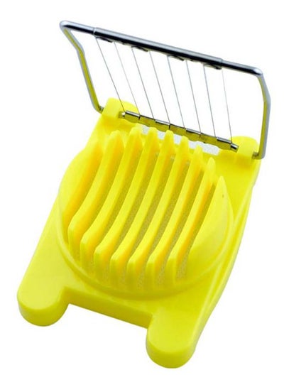 Buy Egg Slicer Yellow/Silver 10.5 x 7cm in Saudi Arabia