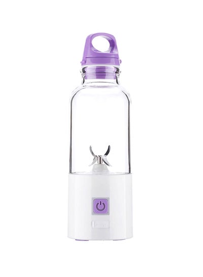 Buy 6-Blade Portable USB Charging Juicer 500ml 500.0 ml JC0014 Purple/White/Clear in UAE