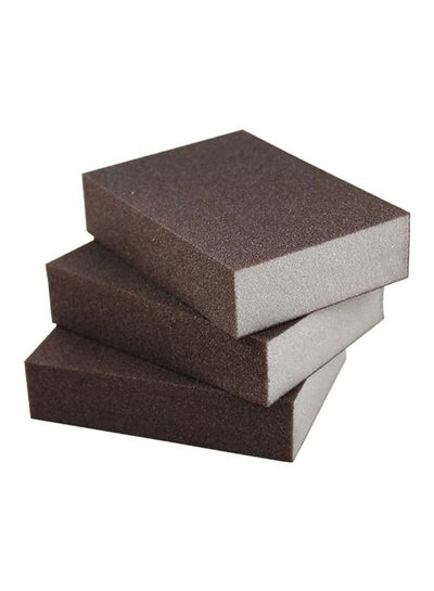 Buy 3-Piece Descaling Sponge Black 10x7x2.5cm in Egypt