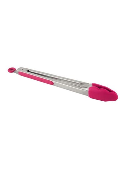 Buy Silicone Cooking Tong Rose Red/Silver in Egypt