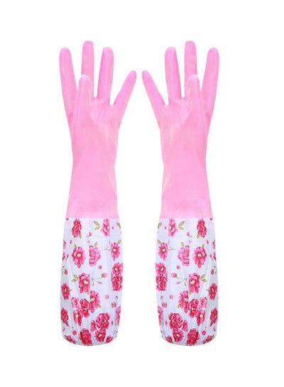 Buy 2-Piece Reusable Washing Gloves Set Multicolour One Size in Egypt