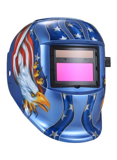 Buy Solar Power Auto Darkening Welding Helmet Blue/Red/White in UAE