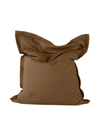 Buy Velvet Bean Bag Chair Beige 120x120x70cm in Saudi Arabia