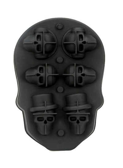 Buy 3D Ice Cube Skull Mould Black in UAE