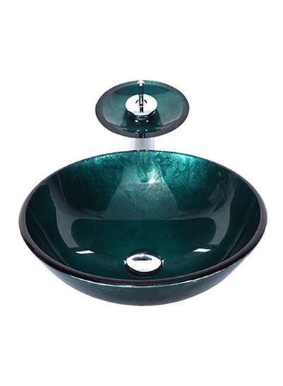 Buy Bathroom Glass Wash Basin Green in Egypt