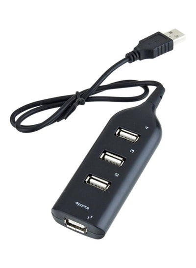 Buy 4-Port USB 2.0 High Speed USB Hub Black in UAE