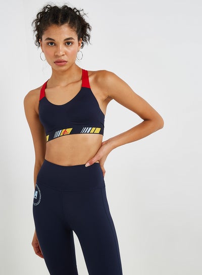 Buy Stronger For It Soft Moto Graphic Bra Blue/Yellow/Red in Saudi Arabia