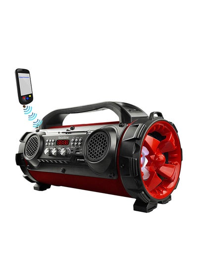 Buy Bluetooth Boombox Speaker Red/Black in UAE