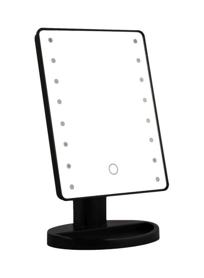 Buy Touch Control LED Vanity Mirror Black in Saudi Arabia