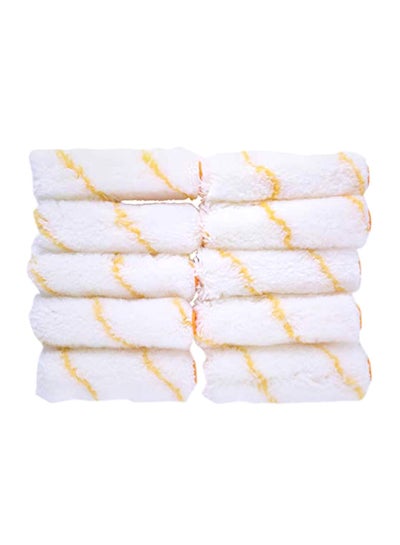 Buy 10-Piece Refill Comfort Line For Mini Rollers White/Yellow 4inch in UAE