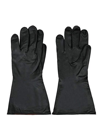 Buy Latex Industry Gloves Black 10inch in UAE