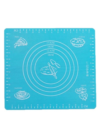 Buy Non-Stick Scale Rolling Mat Blue 26 x 29centimeter in Egypt