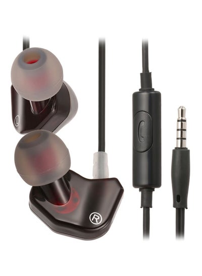 Buy In-Ear Earphones With Mic Line Control Black in Saudi Arabia