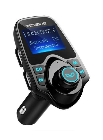 Buy Bluetooth FM Transmitter Radio Adapter With USB Car Charger in UAE