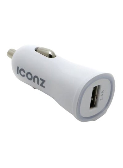 Buy Car Charger With Lightening Charging Cable White in Egypt