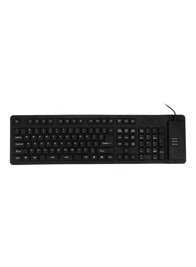 Buy USB Wired Foldable Keyboard Black in Saudi Arabia