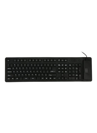 Buy USB Wired Foldable Keyboard Black in UAE