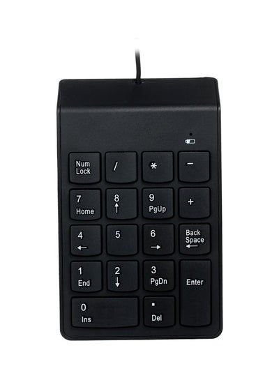 اشتري لوحة مفاتيح رقمية سلكية بوصلة USB أسود في الامارات