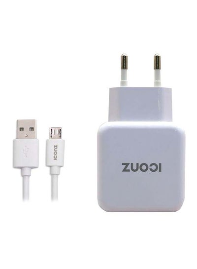 Buy Micro USB Cable Wall Charger White in Egypt