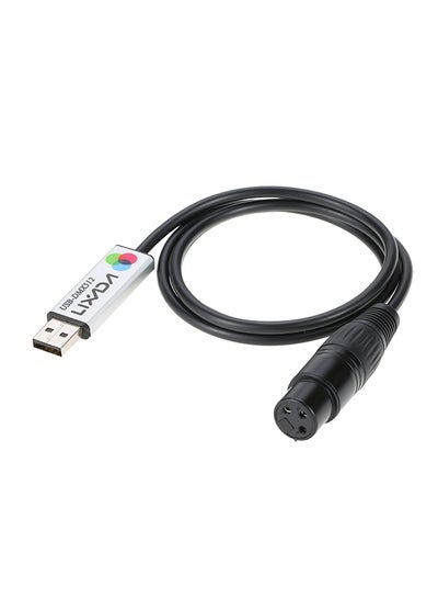 Buy USB To DMX Interface LED Adapter Black in Saudi Arabia