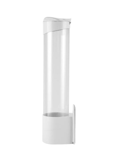 Buy Paper-Cup Plastic Dispenser And Holder White/Clear 38x10centimeter in Saudi Arabia