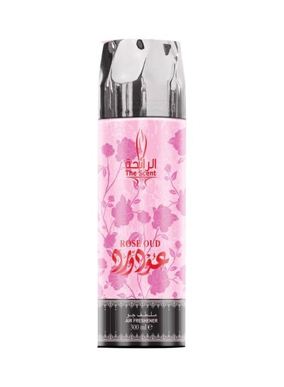 Buy Rose Oud Perfumed Body Spray Pink/Silver 200ml in UAE