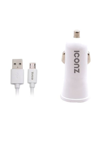 Buy Micro USB Car Charging Kit White in Egypt