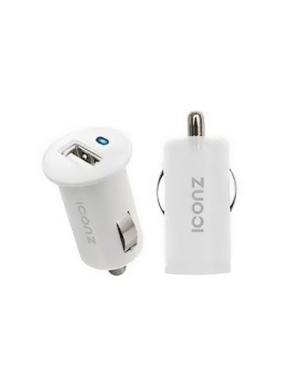 Buy Dual Port Car Charger With Lightning Cable White in Egypt