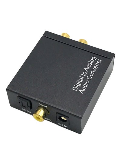Buy Digital To Analog Audio Convertible Adapter Black/Gold in UAE