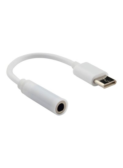Buy 3.5mm Headphone Jack To AUX Audio Cable Adapter White in Egypt