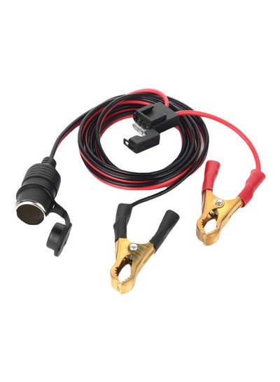 Buy Car Lighter Socket To Battery Clip Connector in UAE