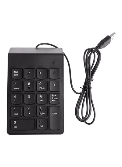 اشتري لوحة مفاتيح أرقام محمولة بـ 18 مفتاحاً أسود في السعودية