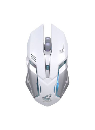 Buy Wireless Gaming Mouse White/Grey/Blue in UAE